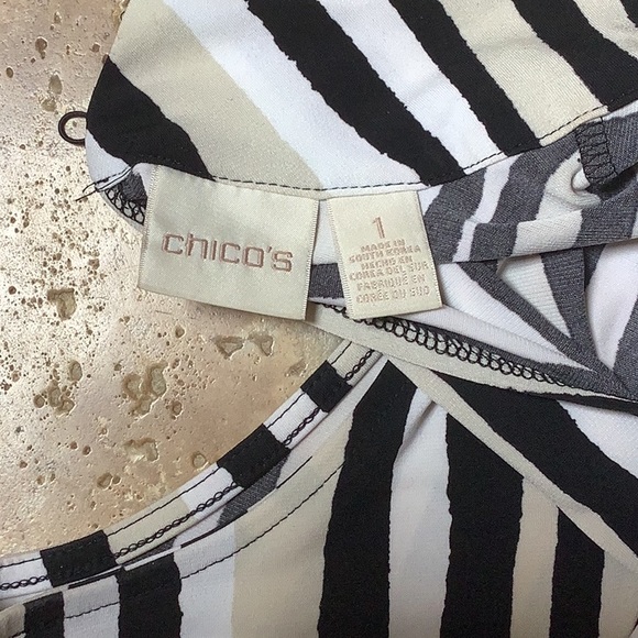 Chico's Mod Striped Mock-Neck Top - Picture 4 of 7